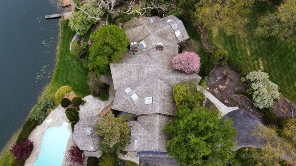 Example of a cedar shake roof from one of the homes in Fort Wayne, Indiana